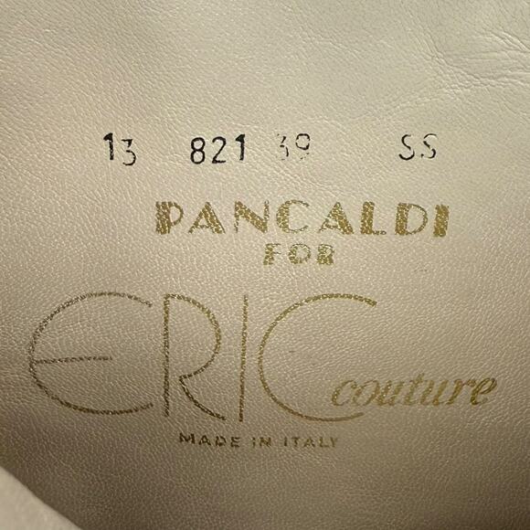 1960's Italian PANCALDI for ERIC COUTURE black and brown suede knee high boots - Picture 6 of 16